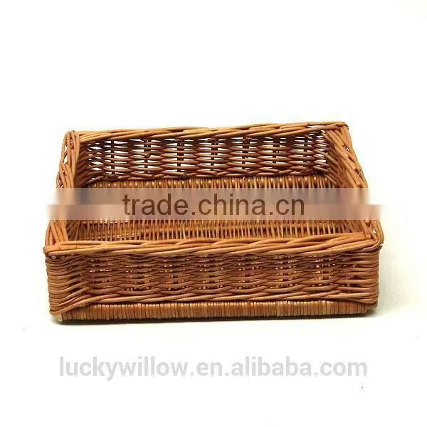 Harmless wicker food diaplay basket display tray