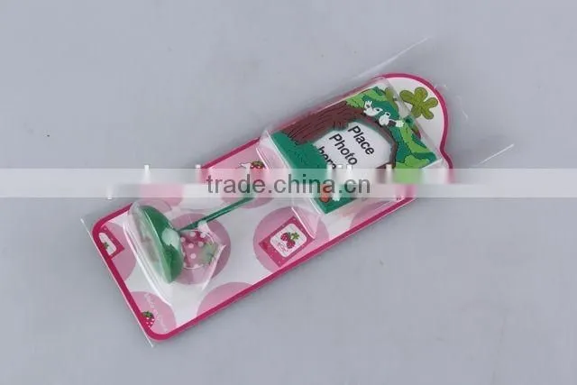 Cartoon car/animal design silicone vertical mini photo frame hot sale photo holder