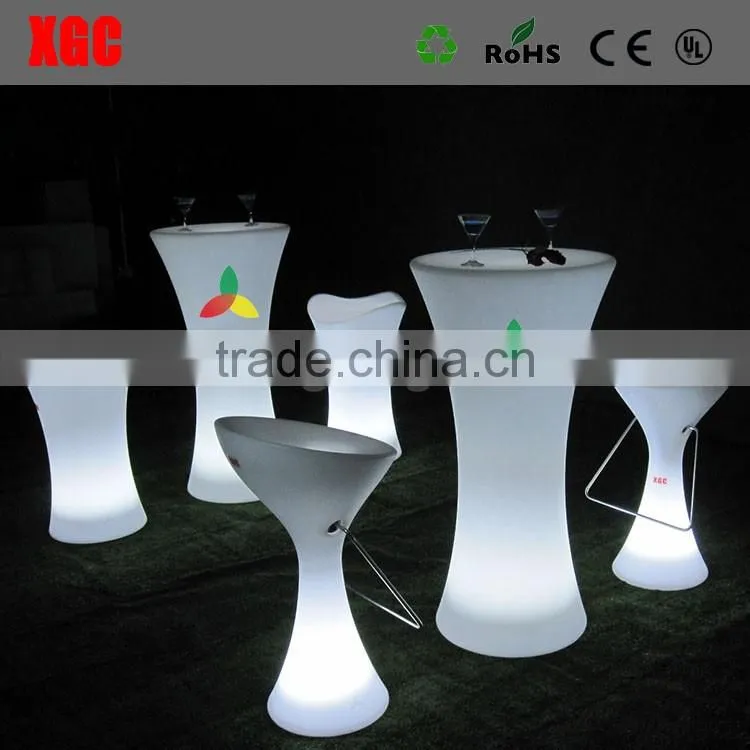 Glowing white color Cocktail Table for birthday party