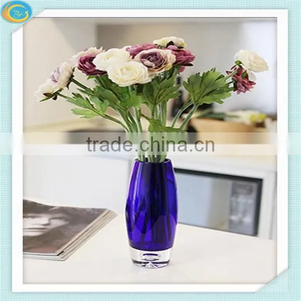 colorful cylinder glass vase for home decoration