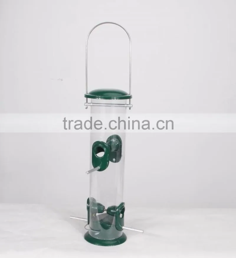 Garden squirrel proof metal bird seed feeder