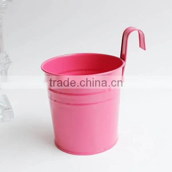 Balcony decoration detachable hook metal hanging flower pot