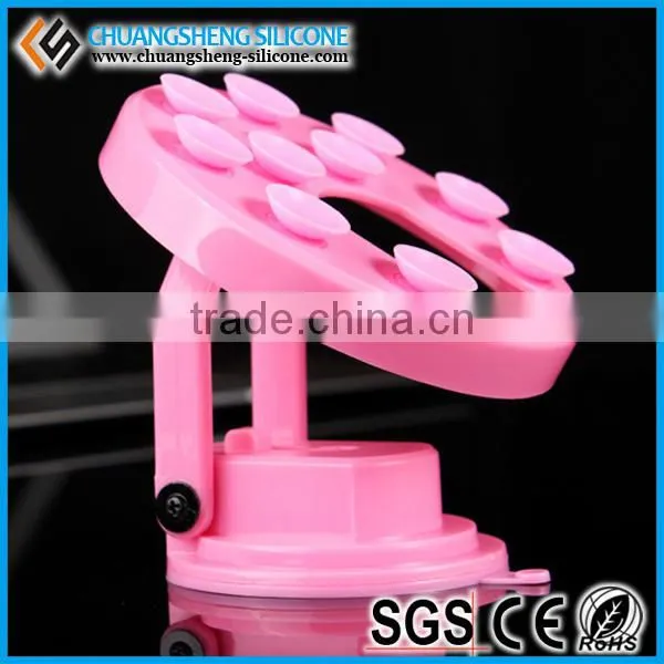 360 degred rotating car sucker phone holder, silicone holder, plastice phone stand