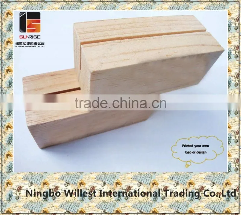 Rectangle mini wooden base for holding chalkboard/calendar/menu/trophy