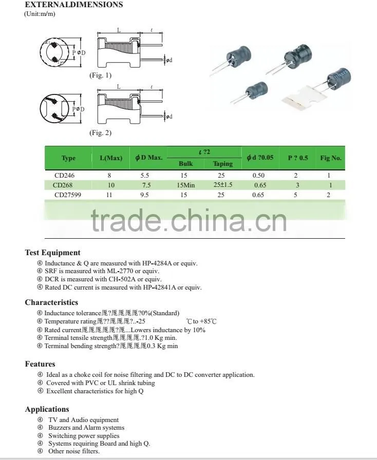 Game machine inductor
