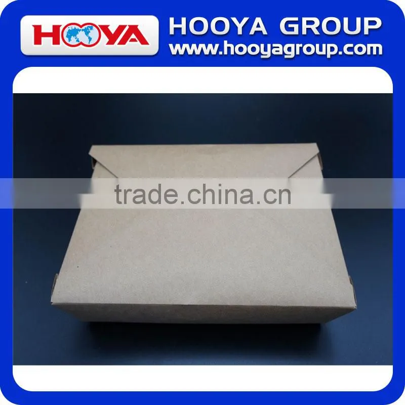 Disposable brown kraft paper food packing box,can printing LOGO