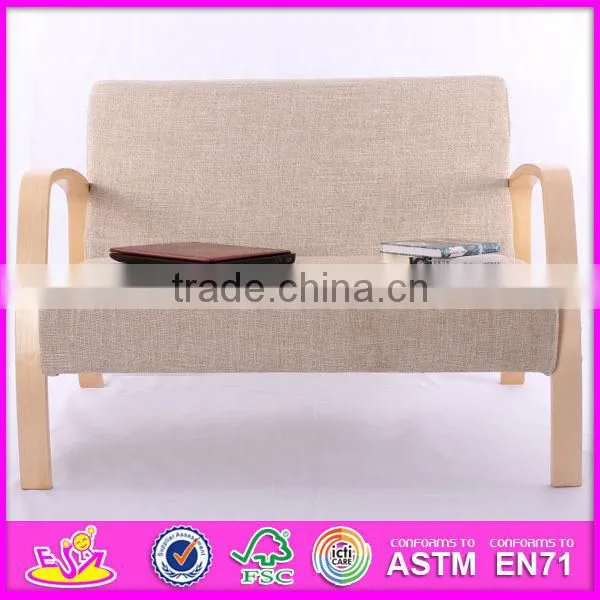 Modern design living room sofa chairs,Fashion comfortable wooden sofa chair,hot sale wooden toy sofa chair W08F031