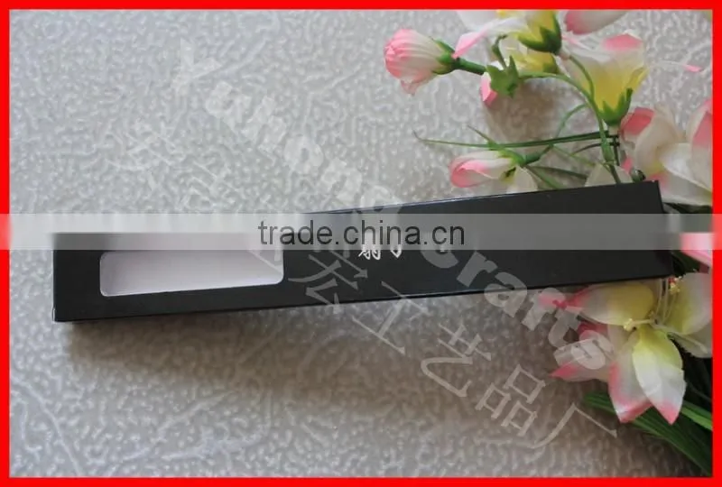 Black color hand held fan package paper box