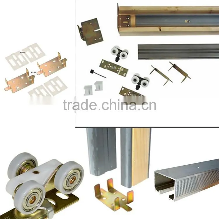 Standard size heavy duty hanger steel wrapped splits studs track pocket door frame kits