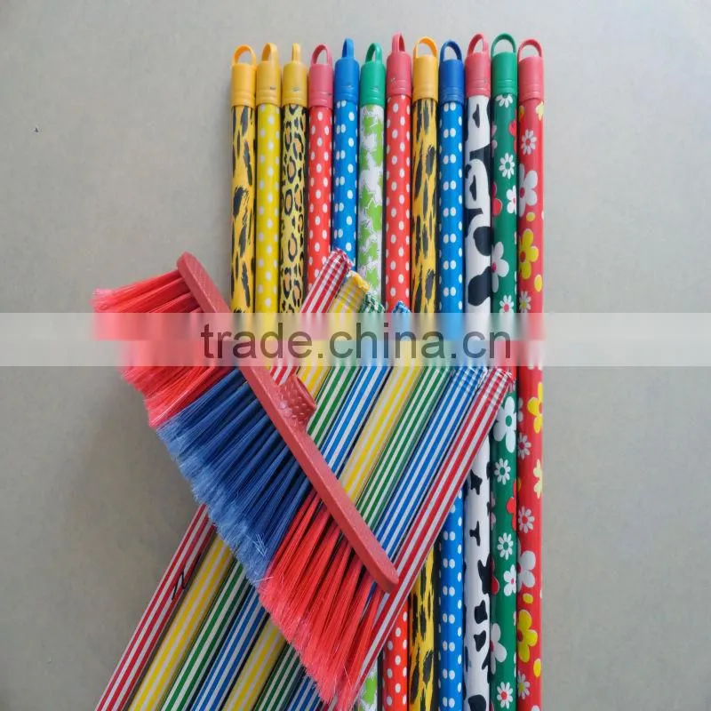 Plastic broom with handle