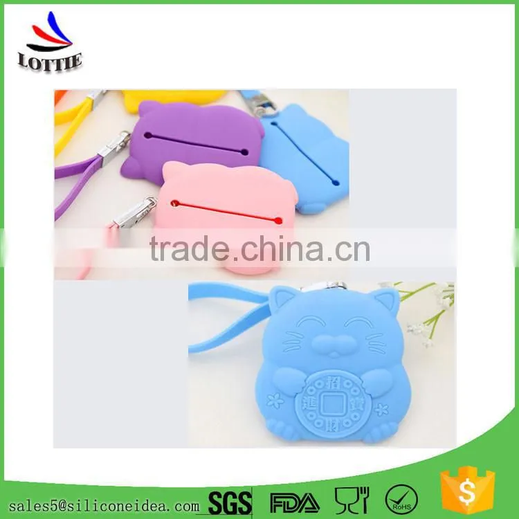 Fashion silicone coin wallet purse,cute silicone card case/lovely silicon key bag for promotions
