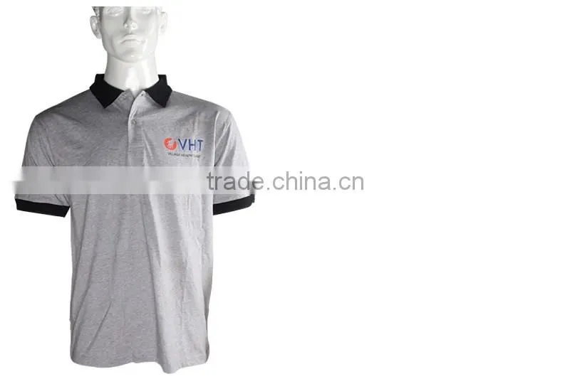 2016 Grey Printed Mercerized Cotton T-shirt