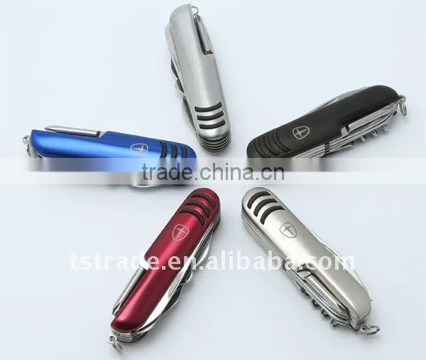 "STOCK" New design multi knife Novelty pocket knife multi function utility kinfe LED knife(TS06)