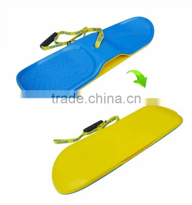 New shred snow skate with adjustable Handle for Stability & Tricks,bottom ridges and unique side grabs