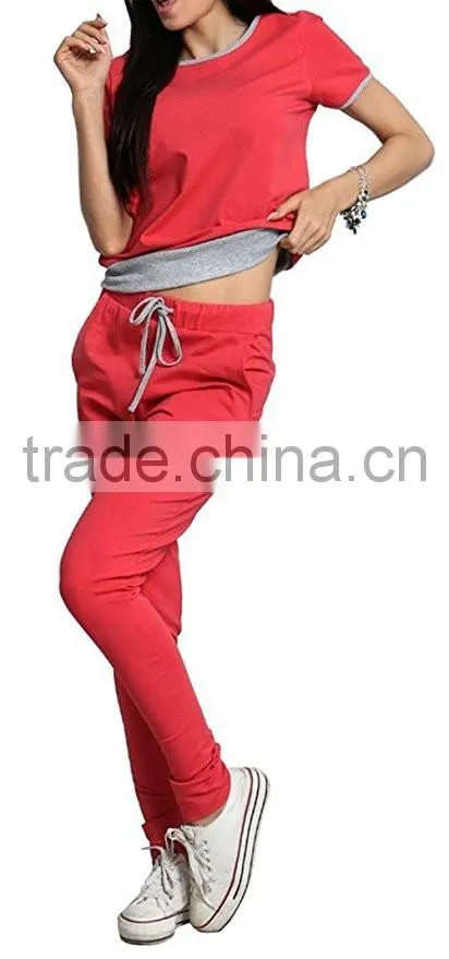 Cheap Tracksuit Trendy Short Sleeve Round Neckline Pretty Thailand Quality Tracksuit With Contrast Details Fashion Design