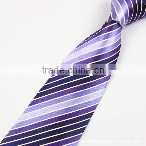 HDDS-12 Hot sale purple stripped silk neck tie for men