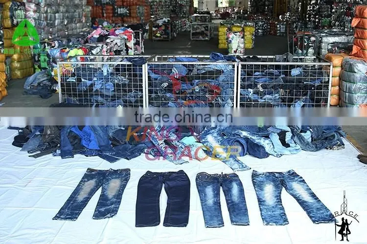Japan/karachi style jeans women 2016 wholesale used clothing bundle from china
