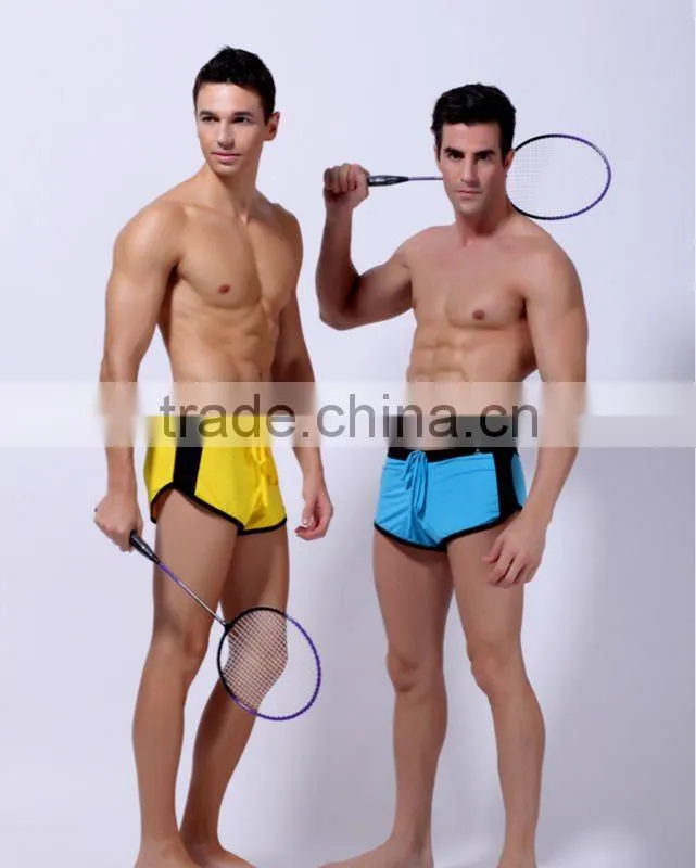 Wholesale mens silky shorts lace-up pant