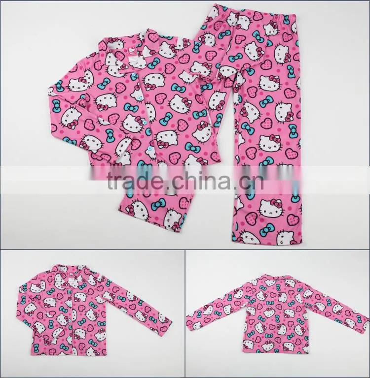 Pink color suit pajamas for girls