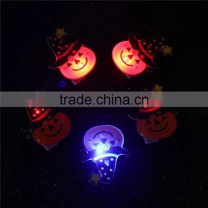 Plastic Halloween Pin Brooches Pumpkin Hat Black Orange-red Brooch Custom