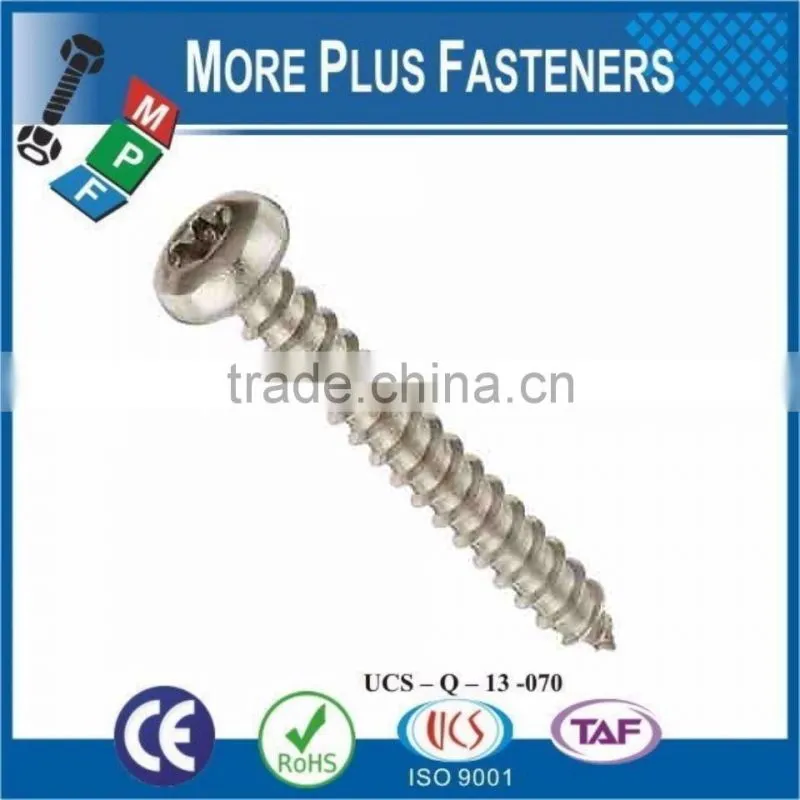 Made in Taiwan Zinc Plated Stainless Steel Black Oxide Sheet Metal Screw