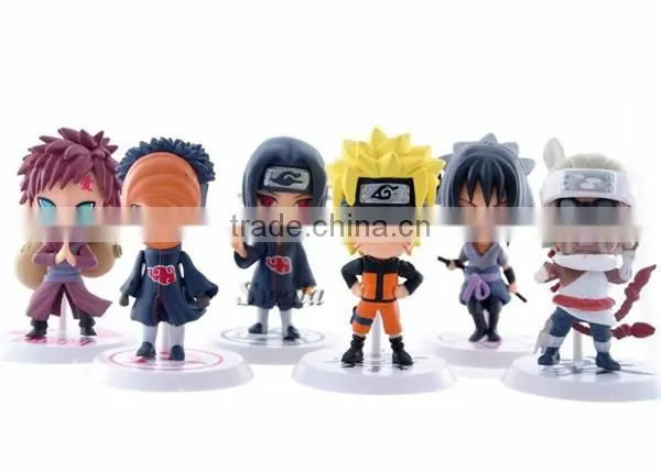 Hot Japanese Anime Naruto action figure sets of 6pcs PVC figure dolls 7cm Mini toys wholesales price