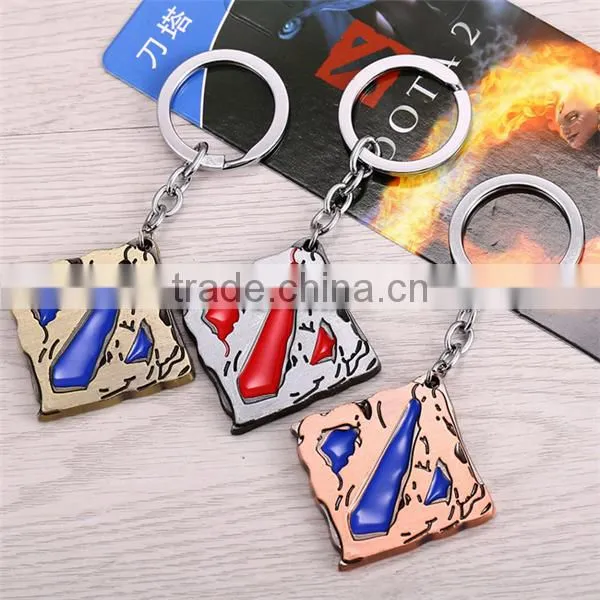 Promotional gift Dota2 keychain hot selling keychains Dota metal keychains