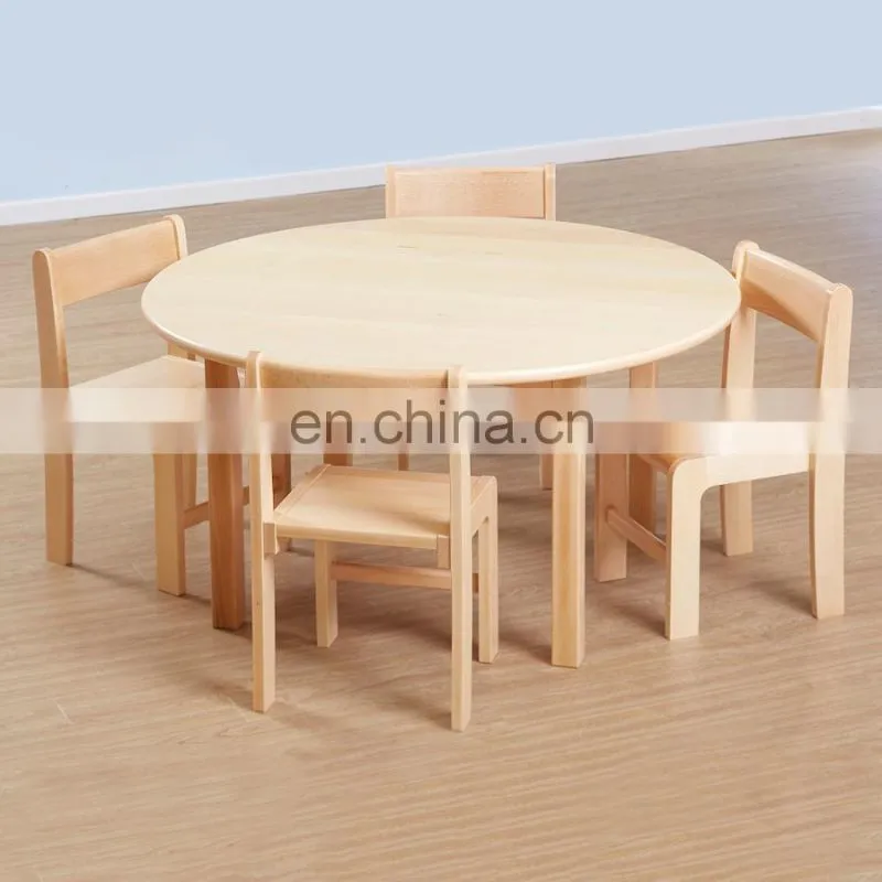 Hot sell preschool furniture wooden children table kindergarten table chair
