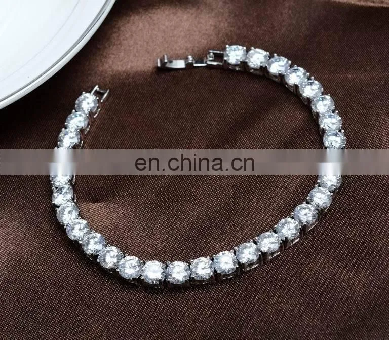 Cubic Zirconia Bracelet sparkly silver Bridesmaid bracelet wedding jewelry