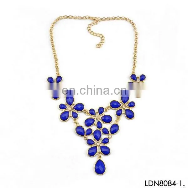 Alli express sapphire blue lace wedding choker halskette necklace