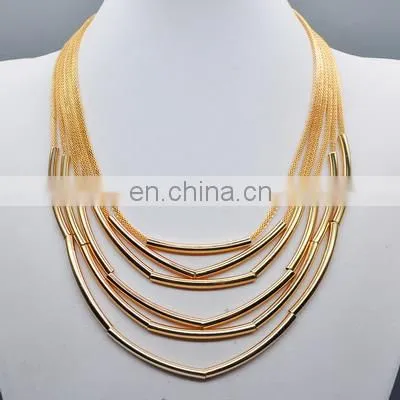 Bib and foral orange pendant with transperament crystal bib necklace jewelry