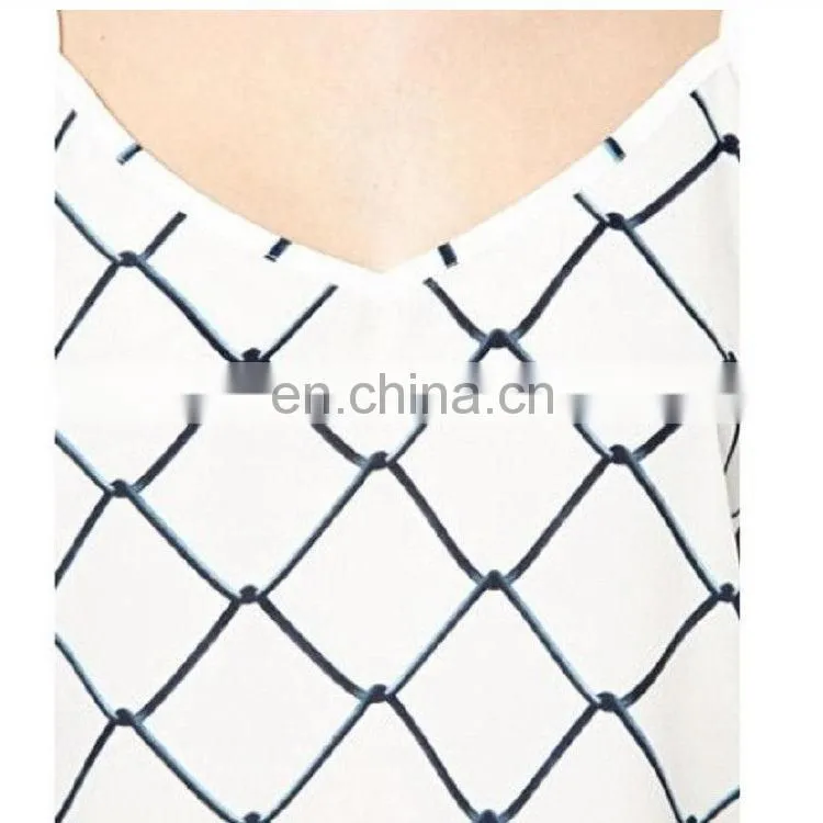 wholesale uk sleeveless plaid adjustable shoulder strap ladies fancy tops