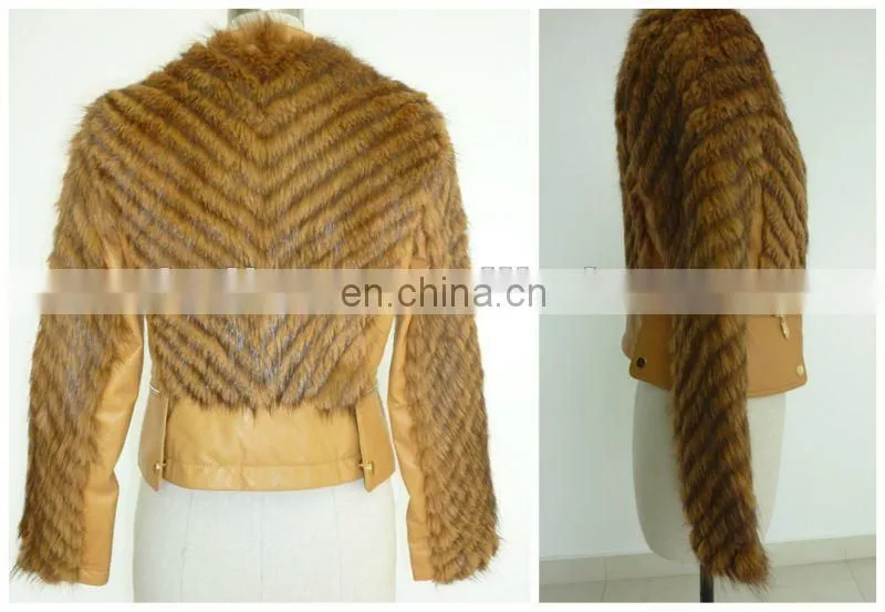 HK108 ladies Lazy raccoon dog fur coat/Collars can take down