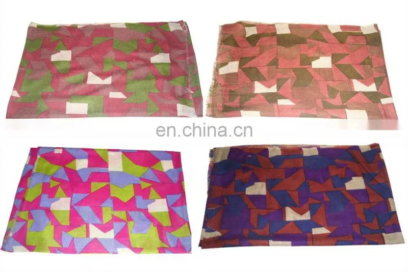 Latest Design Women Fashionable Long Cheap Shawls voile Printed Pashmina
