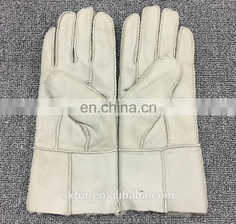 China factory wholesale genuine sheepskin fur leather gloves for men and kids
