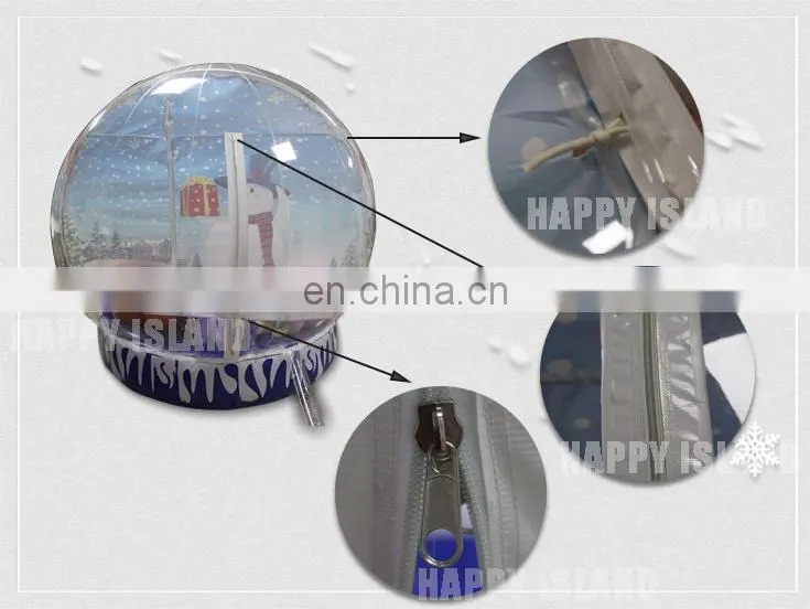 Attractive interesting inflatable snow globe for christmas, wedding snow globe,inflatable christmas snow globe