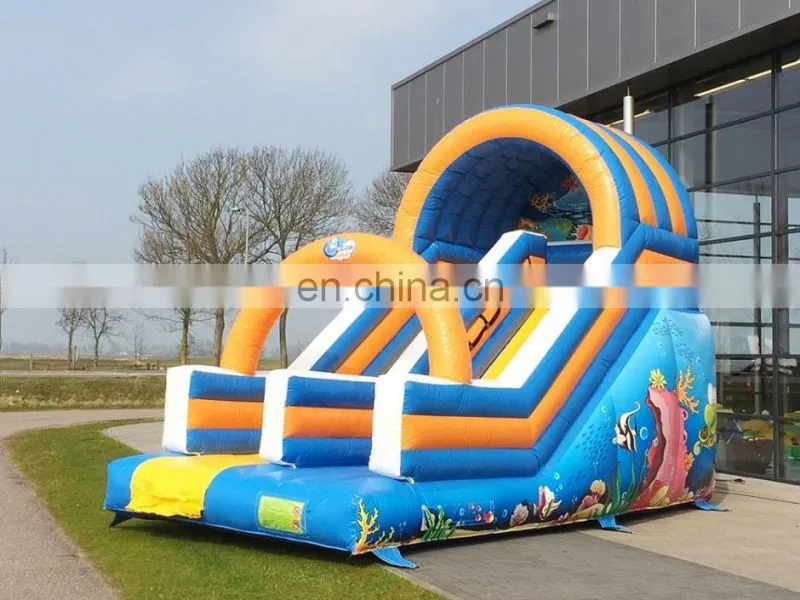 HI great quality pvc tarpaulin inflatable stair slide toys, playground giant adult inflatable slide