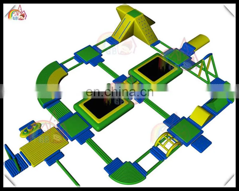 high quality inflatable water platform funny water trampoline play on water
