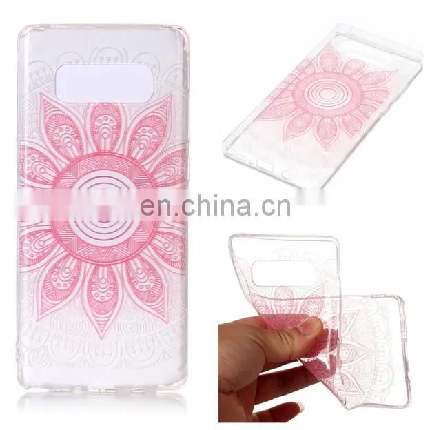 High quality Transparent Soft TPU Back Cover Case for Samsung Galaxy Note 8