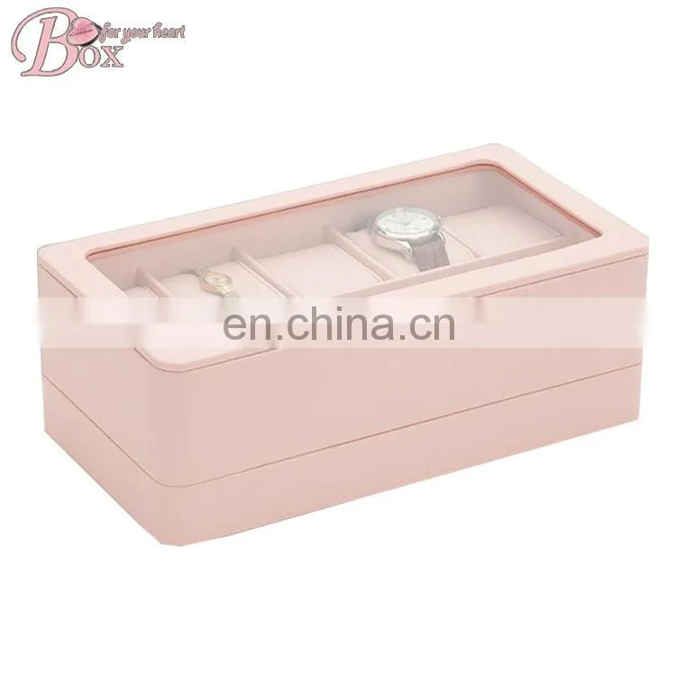PInk Watch Elegant Jewelry box with PVC Window