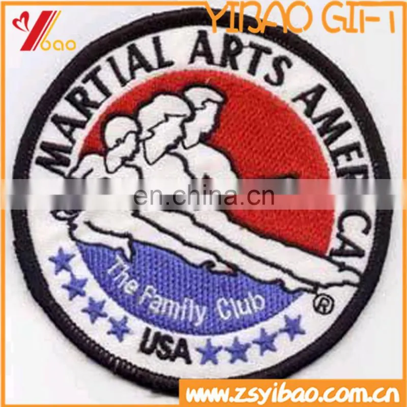 promo iron on backing small szie embroidery patch /emblem patch for advertising