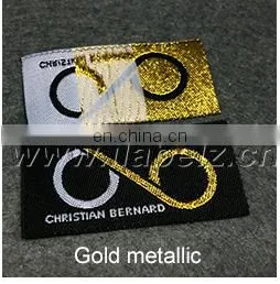 garment labels clothing label gold metallic woven label