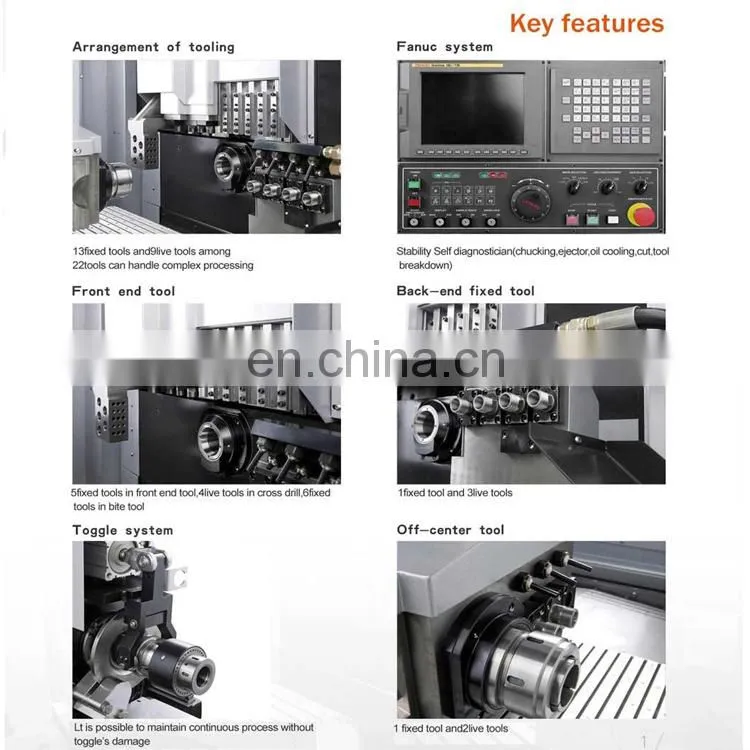 AK164 swiss dental cnc combination lathe milling with c axis