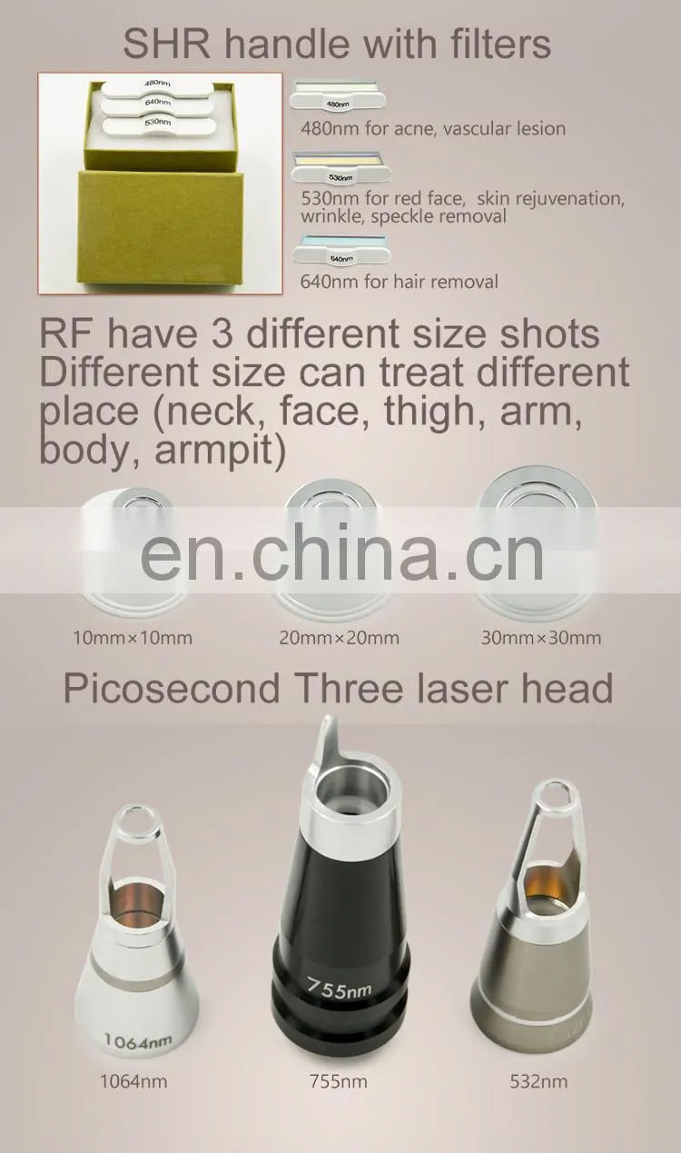 multifunctional 4 in 1 e-light ipl rf yag laser machine for sale