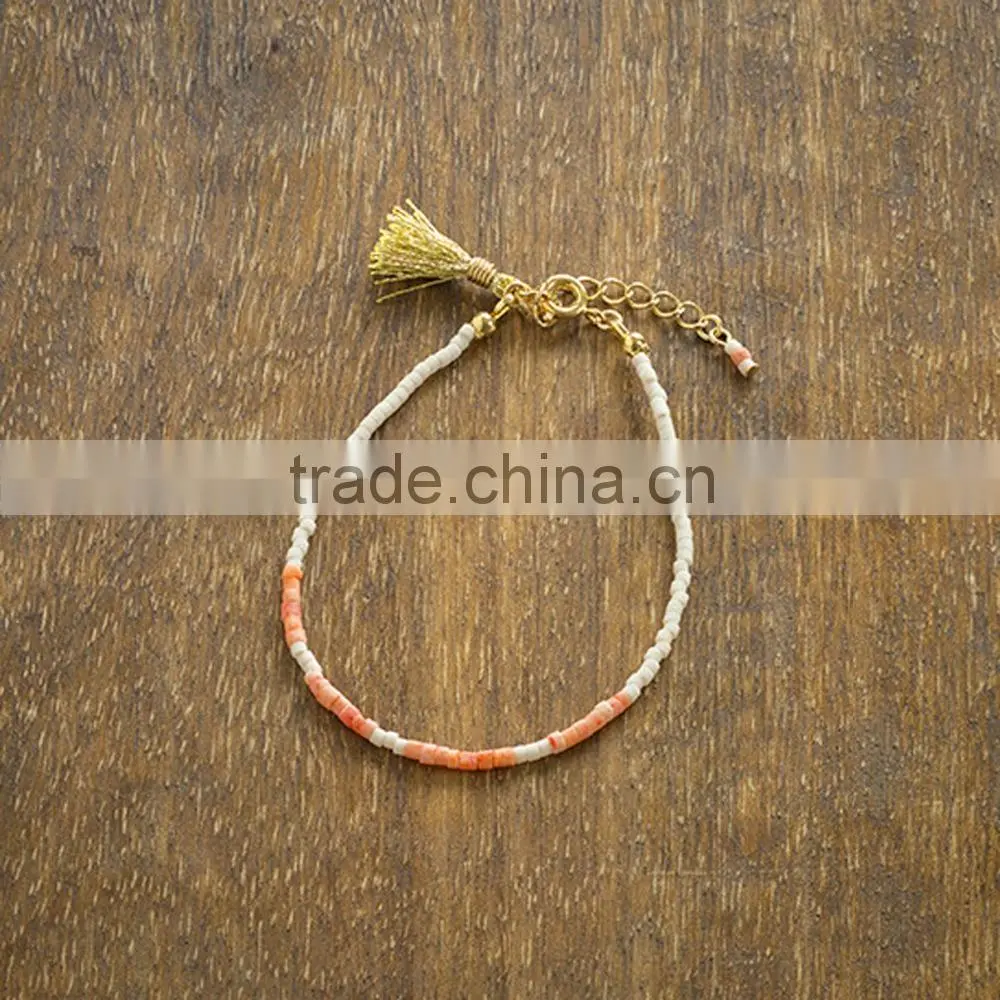 black seed bead wrap bracelet for girl