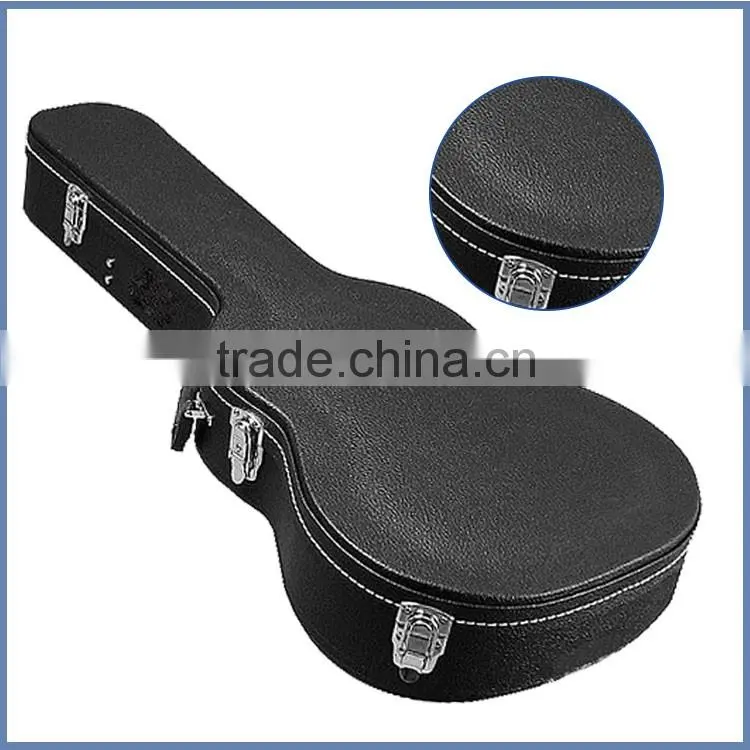 Portable leather guitar case