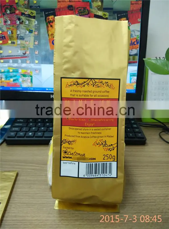 Side Gusset Plastic Lamination Coffee Pouch