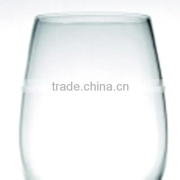 Handmade mouth blown high quality transparent red wine glass