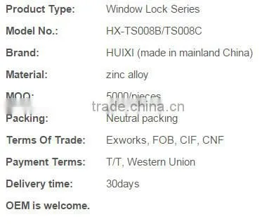 TS008B good quality aluminum sliding window accessories