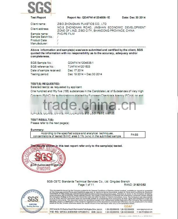PVC/PE BLISTER FILM